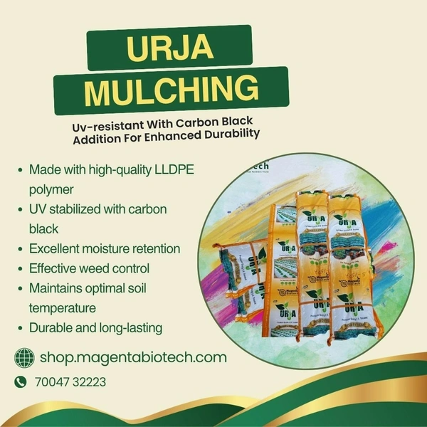 Magenta Biotech Urja Mulching Film 22 Micron 4 feet 400 Meter Roll by Magenta Biotech