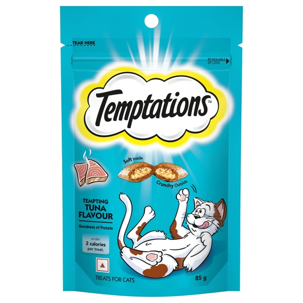 TEMPTATIONS CAT TREATS TUNA FLAVOUR - 85 GM