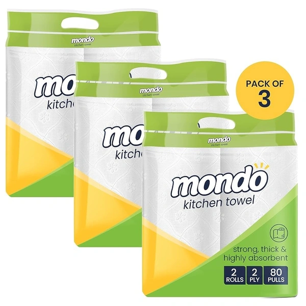 MONDO KITCHEN TOWEL 2PLY - 80PULLS