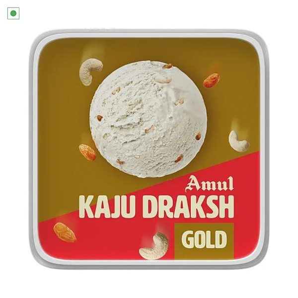 AMUL ICE CREAM TUB KAJU DRAKSH GOLD - 1LTR