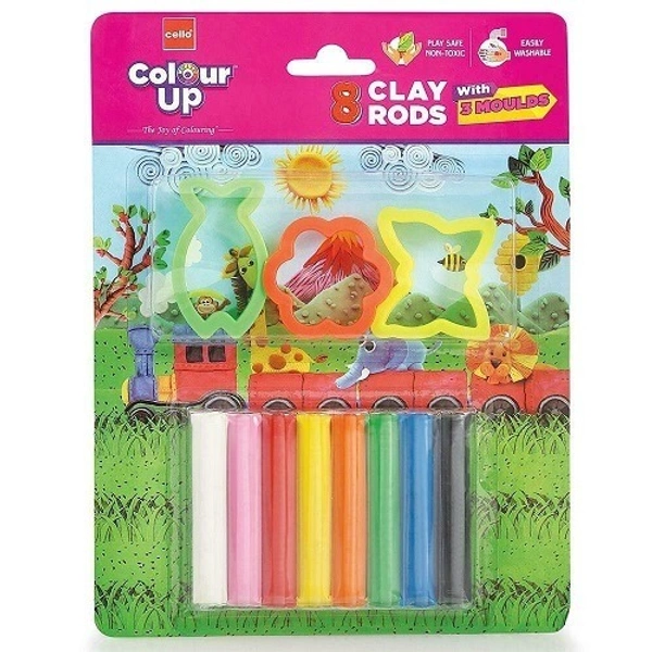 CELLO COOUR-UP 6 CLAY RODS MOULDS - 50GM