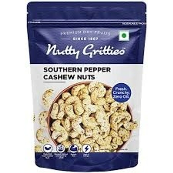NUTTY GRITTIES CASHEW NUTS SOUTHERN PEPPER - 200GM
