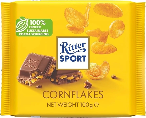 RITTER SPORT CHOCOLATE CORNFLAKES - 100GM