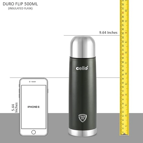 CELLO VACUSTEEL BOTTLE DURO FLIP - 500 ML