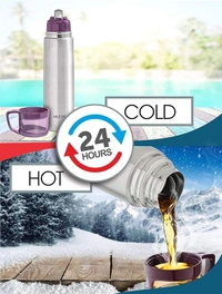 MILTON TS-703 GLASSY 1000 VACUUM INSULATED BOTTLE - 1 LTR