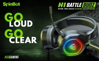 SpinBot BattleBudz H1 Gaming Headphone - Black
