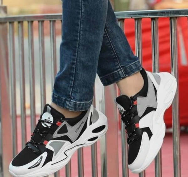 Amico Men's Running Sports Shoe - Black, IND-10