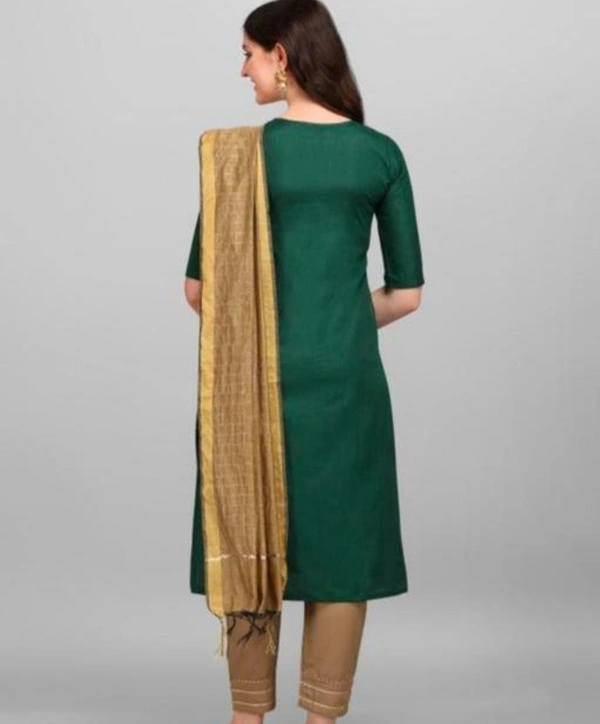 Women's Kurta With Pant And Dupatta - Japanese Laurel, S