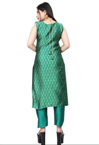 Women's Wover Design Kurta With Pant And Dupatta Set - Pelorous, S