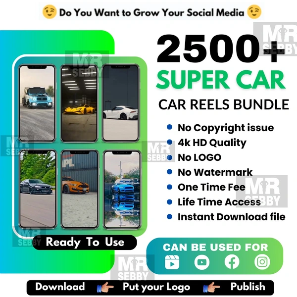 2500+ Latest Super Car Reels Bundle