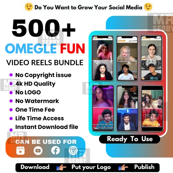 500+ OMEGLE VIDEO Reels Bundle