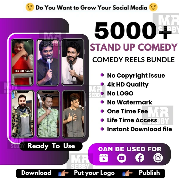 5000+ Stand Up Comedy Reels Bundle