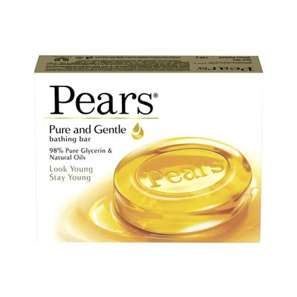 Pears Pure & Gentle Glycerine & Natural Oils Soap Bar,98% pure Glycerine & Natural Oils 100 g