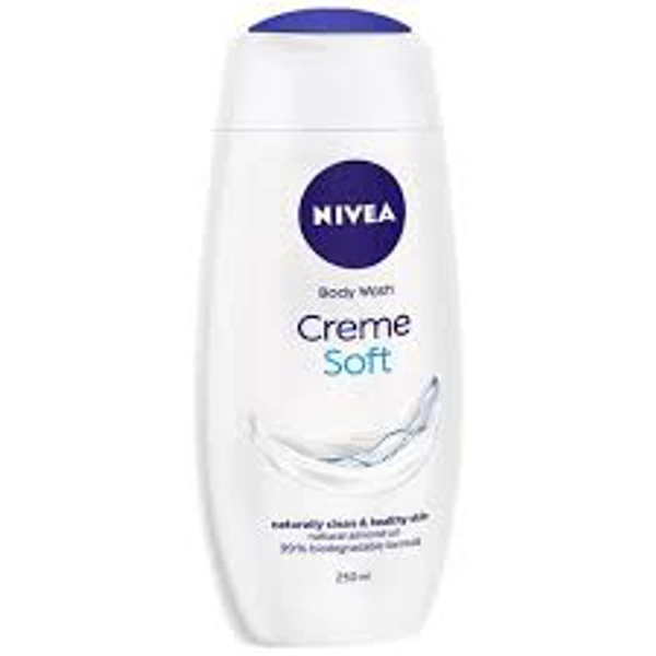 Nivea Creme Soft Body Wash With Almond Oil & Mild Scent pH Balanced For Soft Skin 250ml