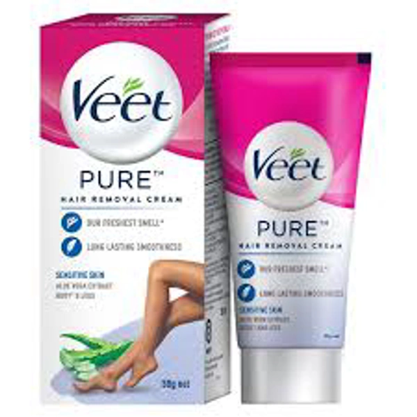 Veet Pure Hair Removal Cream For Women With No Ammonia Smell For Sensitive Skin 30g