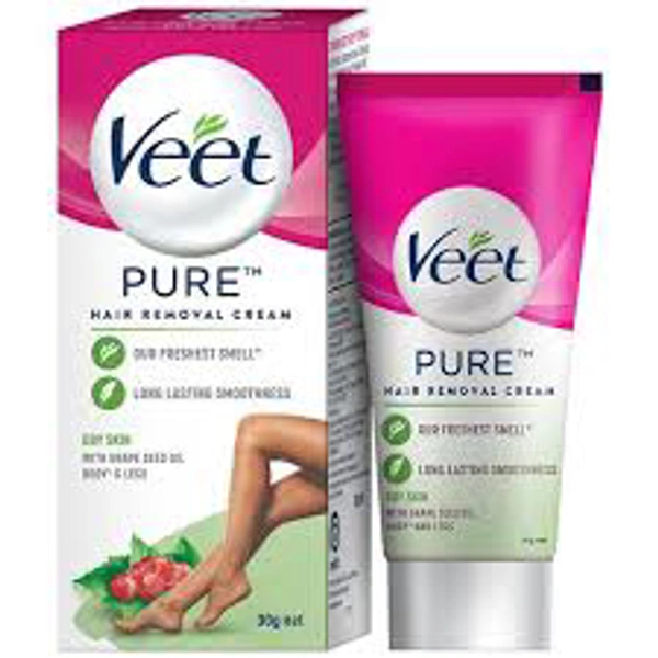Veet Pure Hair Removal Cream For Women With No Ammonia Smell For Dry Skin 30g