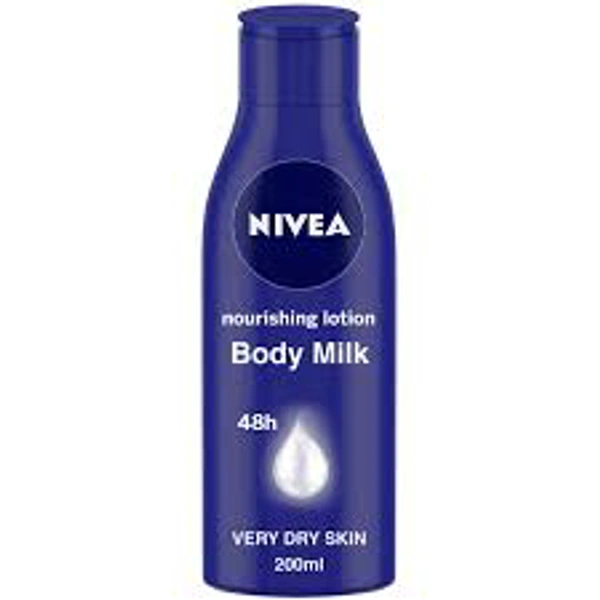 Nivea Body Milk Body Nourishing Lotion - Very Dry Skin With Deep Moisture Serum & 2X Almond Oil 200ml