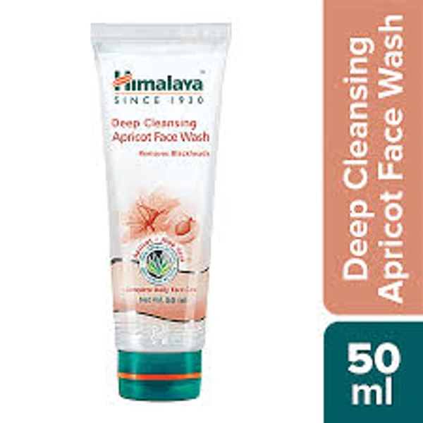 Himalaya Deep Cleansing Face Wash Apricot & Aloe Vera Complete Daily Face Care 100% Herbal Actives 50ml