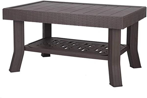 Restomatt National Vegas Plastic Center Table, Standard, Wenge