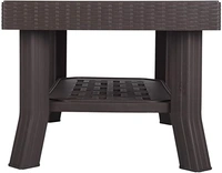 Restomatt National Vegas Plastic Center Table, Standard, Wenge