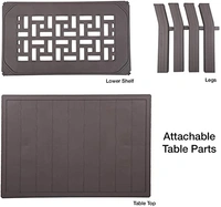 Restomatt National Vegas Plastic Center Table, Standard, Wenge