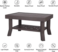 Restomatt National Vegas Plastic Center Table, Standard, Wenge