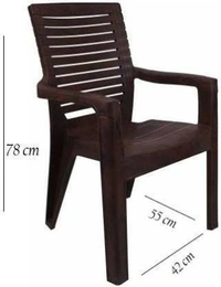 Restomatt Perfect Homes Relax Plastic Outdoor Chair (Brown, Set of 2, DIY(Do-It-Yourself)) - Brown