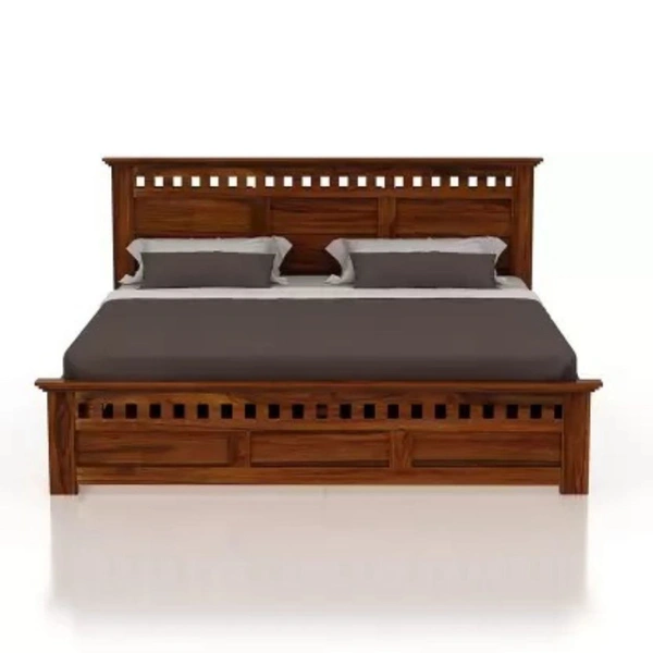 Restomatt Seesham Wood Bed With Box Storage Solid Wood King Box Bed (Finish Color - Brown, Delivery Condition - DIY(Do-It-Yourself))