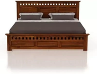 Restomatt Seesham Wood Bed With Box Storage Solid Wood King Box Bed (Finish Color - Brown, Delivery Condition - DIY(Do-It-Yourself)) - 78x72