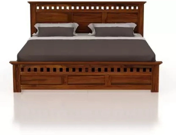 Restomatt Seesham Wood Bed With Box Storage Solid Wood King Box Bed (Finish Color - Brown, Delivery Condition - DIY(Do-It-Yourself)) - 78x72