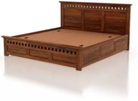 Restomatt Seesham Wood Bed With Box Storage Solid Wood King Box Bed (Finish Color - Brown, Delivery Condition - DIY(Do-It-Yourself)) - 78x72