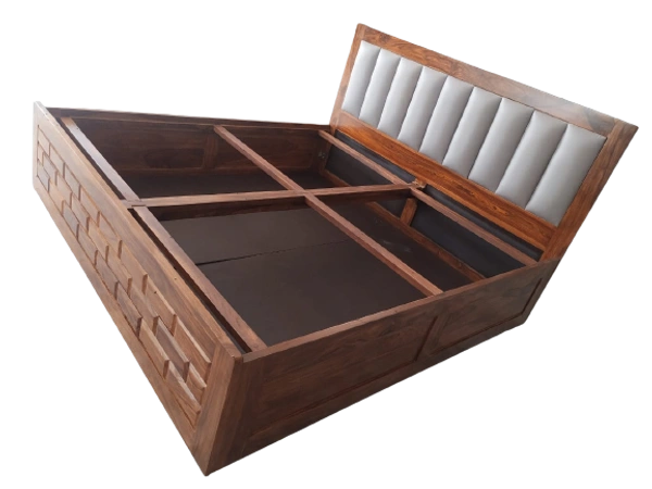 Restomatt Solid wood Bed with storage & upholstery - King Size Standerd 72*72