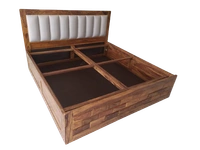 Restomatt Solid wood Bed with storage & upholstery - King Size Standerd 72*72
