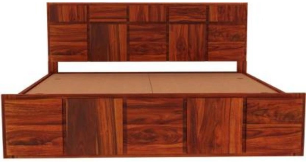 Restomatt Solid Wood King NA Bed (Finish Color - Honey Oak Finish, Delivery Condition - DIY(Do-It-Yourself)) - 72x72