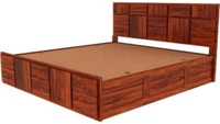 Restomatt Solid Wood King NA Bed (Finish Color - Honey Oak Finish, Delivery Condition - DIY(Do-It-Yourself)) - 72x72