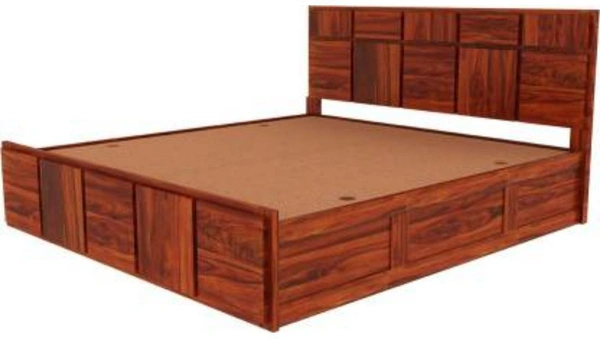 Restomatt Solid Wood King NA Bed (Finish Color - Honey Oak Finish, Delivery Condition - DIY(Do-It-Yourself)) - 72x72