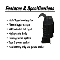 Up-To-High Gaming Phone Cooler Hyper Generation - 1 By Up-To-High - Black, .
