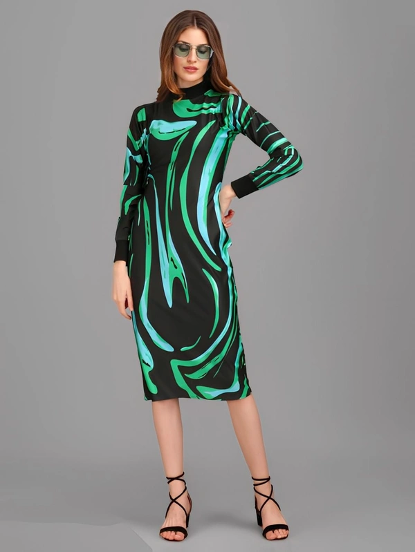Bodycon Dress - Multicolor, XS, Free