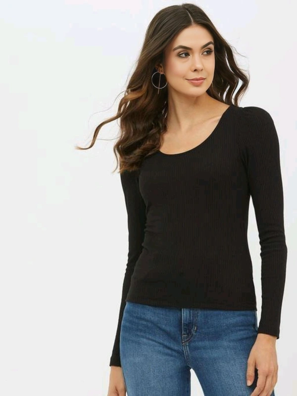 Long Sleeve Top - Black, S, Free