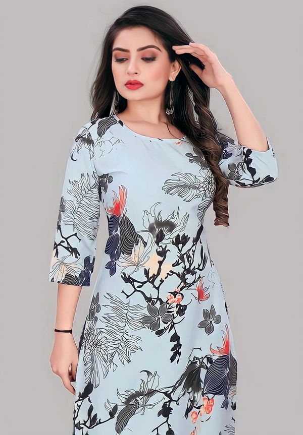 Printed Kurti - Multicolor, 5XL, Free