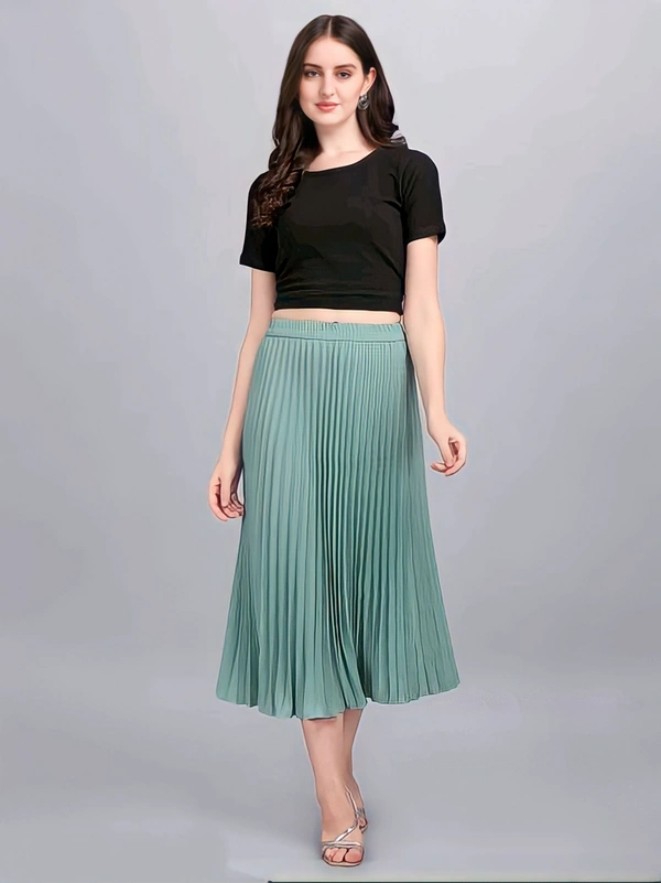 Stretchy Trendy Skirt - Sea Nymph, 38, Free