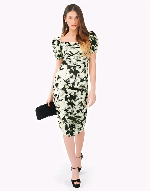 Stylish Bodycon Dress - Multicolor, L, Free