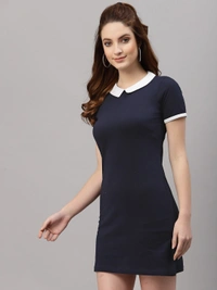 Cotton Printed Short Dress - Tuna, L, Free