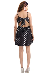 Polka Dot Dress - Black, S, Free