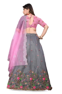 Fancy Lehenga - Multicolor, Free Size, Free