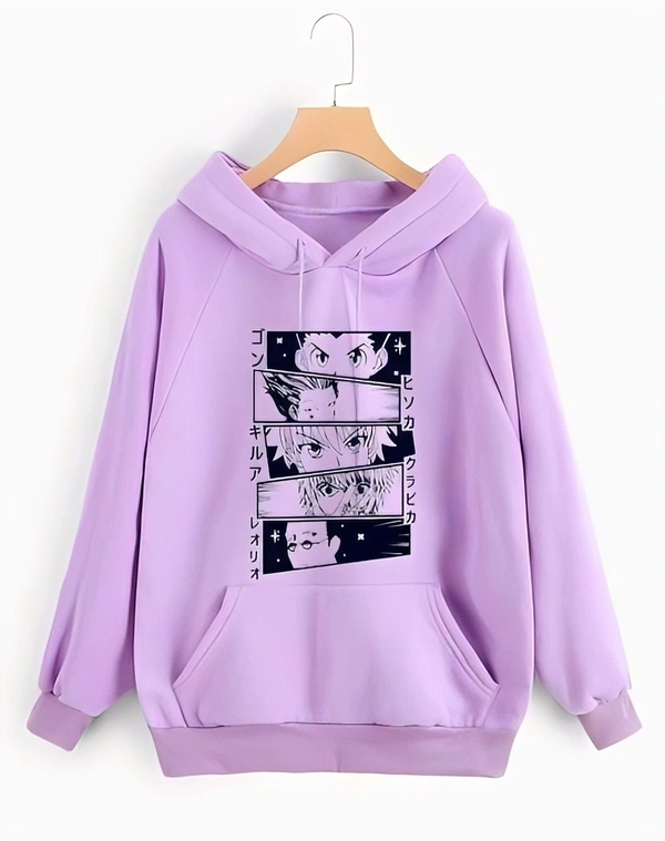 Anime Sweatshirt - French Lilac, S, Free
