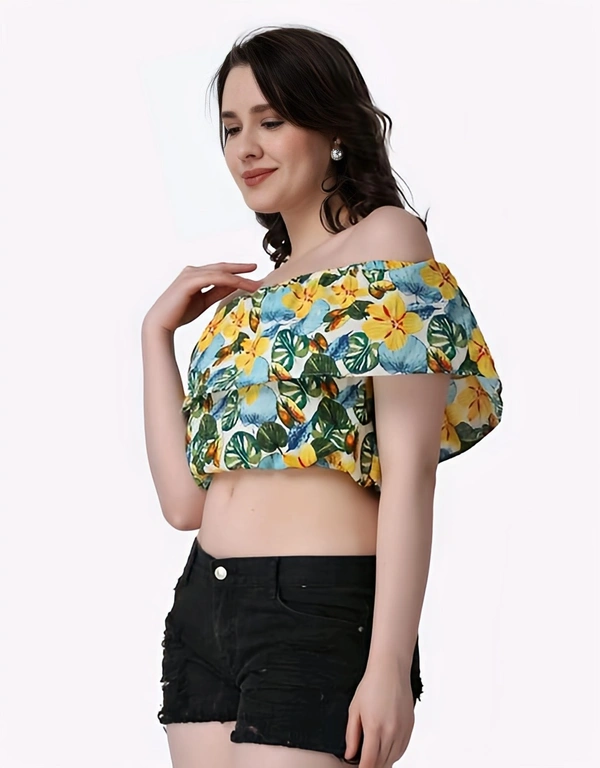 Off Shoulder Top - Multicolor, L, Free