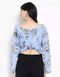 Feminine Top - Tropical Blue, XS, Free