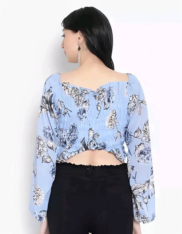 Feminine Top - Tropical Blue, XS, Free