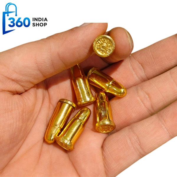 9MM Fake Dummy Metal Bullets Golden - Gold